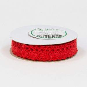 Wstążka koronkowa Akces Biała, 5y x 16mm